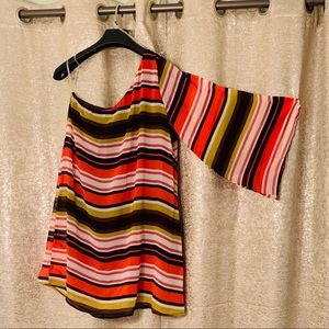 Asymmetric Striped Dress